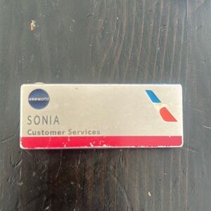 American Airlines name bar